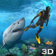 㺣ײ3DϷ(Shark Attack Spear Fishing 3D)
