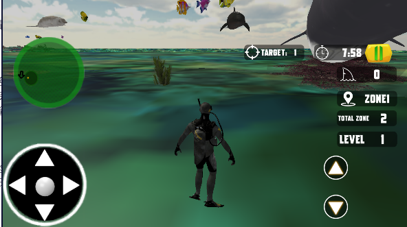 㺣ײ3DϷ(Shark Attack Spear Fishing 3D)ͼ0