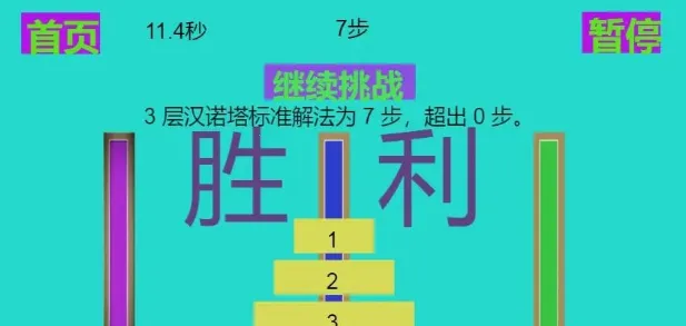 极简汉诺塔(汉诺塔移圆盘) 极简汉诺塔(汉诺塔移圆盘)