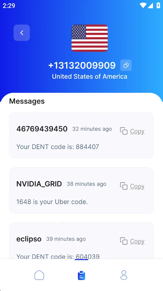 receive-sms(虚拟号接码)v8.2 安卓版截图0