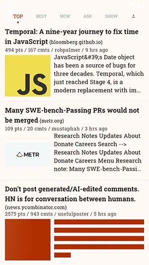 Hacki(技术资讯客户端)v3.0.0 手机版截图2