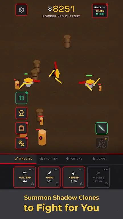 忍者放置竞技场最新安卓版v1.0.0 免费版截图2