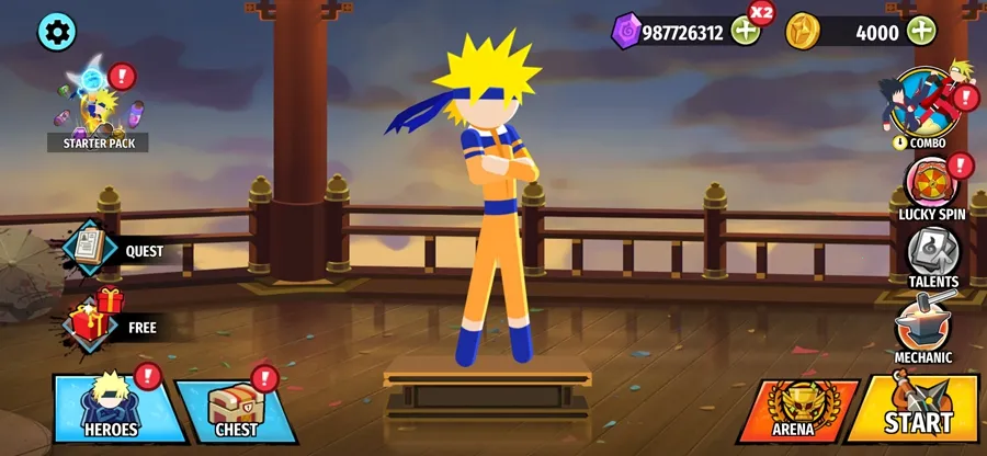 火柴人忍者大战不用实名登录版v4.1 安卓版截图2